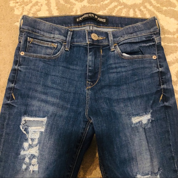 Express Distressed Jeggings 💙 - Picture 2 of 7